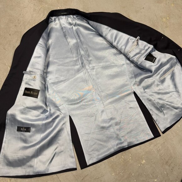 Baumler Suit 2pc REDA 110s Italy Wool Navy Blue 40R 32x31 - Picture 7 of 16